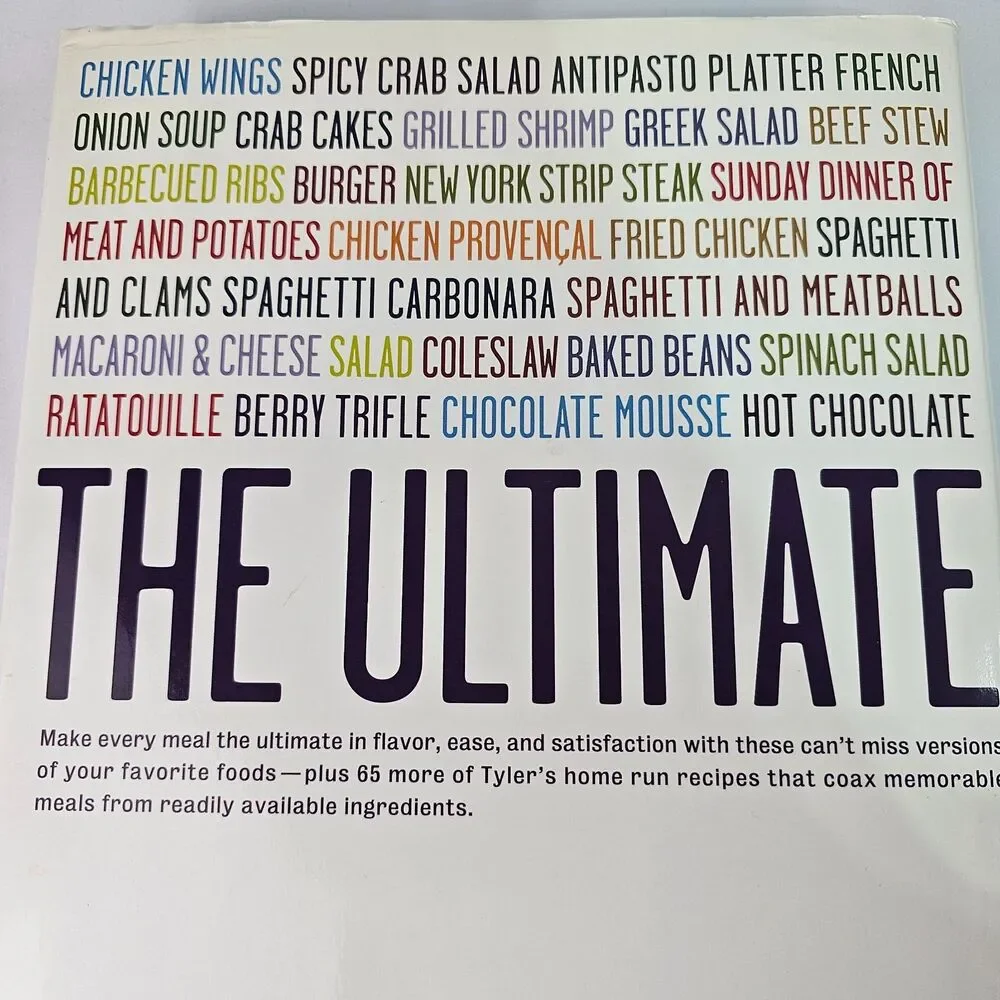 Tyler Florence Cookbook Lot Family Meal & Tyler's Ultimate Hardcover Set 2